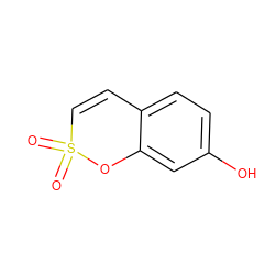 O=S1(=O)C=Cc2ccc(O)cc2O1 ZINC000096914368