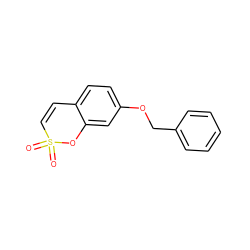 O=S1(=O)C=Cc2ccc(OCc3ccccc3)cc2O1 ZINC000096914361