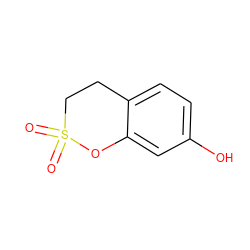 O=S1(=O)CCc2ccc(O)cc2O1 ZINC000096914363