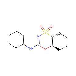 O=S1(=O)N=C(NC2CCCCC2)O[C@@H]2CCCC[C@H]21 ZINC000096273924
