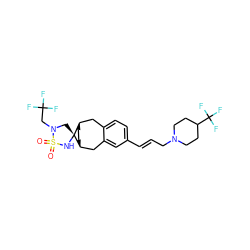 O=S1(=O)N[C@]2(CN1CC(F)(F)F)[C@H]1CC[C@@H]2Cc2cc(/C=C/CN3CCC(C(F)(F)F)CC3)ccc2C1 ZINC000028526589