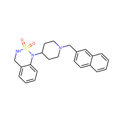 O=S1(=O)NCc2ccccc2N1C1CCN(Cc2ccc3ccccc3c2)CC1 ZINC000028376634