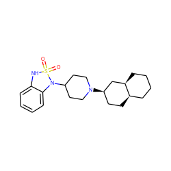 O=S1(=O)Nc2ccccc2N1C1CCN([C@@H]2CC[C@@H]3CCCC[C@@H]3C2)CC1 ZINC000028381380