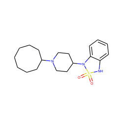 O=S1(=O)Nc2ccccc2N1C1CCN(C2CCCCCCC2)CC1 ZINC000028376627