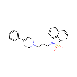 O=S1(=O)c2cccc3cccc(c23)N1CCCN1CC=C(c2ccccc2)CC1 ZINC000013823448