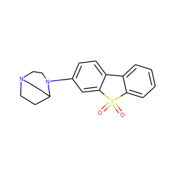 O=S1(=O)c2ccccc2-c2ccc(N3CCN4CCC3CC4)cc21 ZINC000073198704