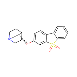 O=S1(=O)c2ccccc2-c2ccc(O[C@@H]3CN4CCC3CC4)cc21 ZINC000073198703