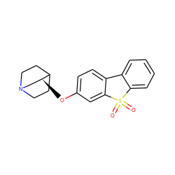 O=S1(=O)c2ccccc2-c2ccc(O[C@H]3CN4CCC3CC4)cc21 ZINC000073198702