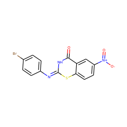 O=c1[nH]/c(=N\c2ccc(Br)cc2)sc2ccc([N+](=O)[O-])cc12 ZINC000009380093