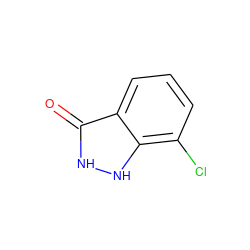 O=c1[nH][nH]c2c(Cl)cccc12 ZINC000014983552