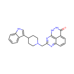 O=c1[nH][nH]c2nc(CN3CCC(c4c[nH]c5ccccc45)CC3)nc3cccc1c32 ZINC000059277243