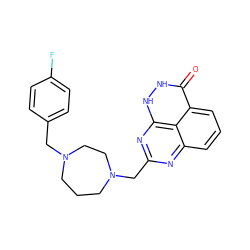 O=c1[nH][nH]c2nc(CN3CCCN(Cc4ccc(F)cc4)CC3)nc3cccc1c32 ZINC000059275780