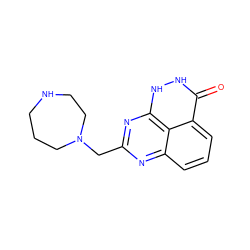 O=c1[nH][nH]c2nc(CN3CCCNCC3)nc3cccc1c32 ZINC000059275781