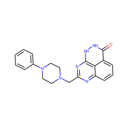 O=c1[nH][nH]c2nc(CN3CCN(c4ccccc4)CC3)nc3cccc1c32 ZINC000059298626