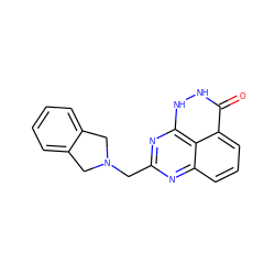 O=c1[nH][nH]c2nc(CN3Cc4ccccc4C3)nc3cccc1c32 ZINC000059277233