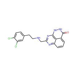 O=c1[nH][nH]c2nc(CNCCc3ccc(Cl)c(Cl)c3)nc3cccc1c32 ZINC000059275404