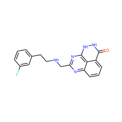 O=c1[nH][nH]c2nc(CNCCc3cccc(F)c3)nc3cccc1c32 ZINC000059275399