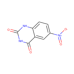 O=c1[nH]c(=O)c2cc([N+](=O)[O-])ccc2[nH]1 ZINC000000330539