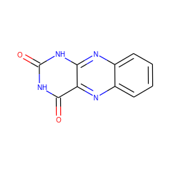 O=c1[nH]c(=O)c2nc3ccccc3nc2[nH]1 ZINC000018804836