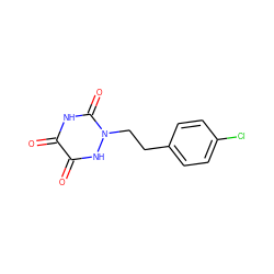 O=c1[nH]c(=O)n(CCc2ccc(Cl)cc2)[nH]c1=O ZINC000143674203