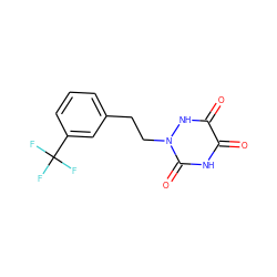 O=c1[nH]c(=O)n(CCc2cccc(C(F)(F)F)c2)[nH]c1=O ZINC000143736294