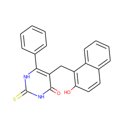 O=c1[nH]c(=S)[nH]c(-c2ccccc2)c1Cc1c(O)ccc2ccccc12 ZINC000007996283