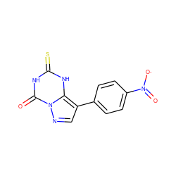 O=c1[nH]c(=S)[nH]c2c(-c3ccc([N+](=O)[O-])cc3)cnn12 ZINC000096922744