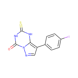 O=c1[nH]c(=S)[nH]c2c(-c3ccc(I)cc3)cnn12 ZINC000096922745