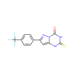 O=c1[nH]c(=S)[nH]c2cc(-c3ccc(C(F)(F)F)cc3)nn12 ZINC000096928235