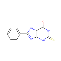 O=c1[nH]c(=S)[nH]c2nc(-c3ccccc3)[nH]c12 ZINC000013756638