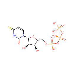 O=c1[nH]c(=S)ccn1[C@@H]1O[C@H](CO[P@](=O)(O)O[P@](=O)(O)OP(=O)(O)O)[C@@H](O)[C@H]1O ZINC000013527347