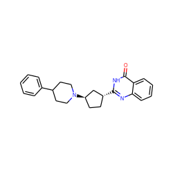 O=c1[nH]c([C@@H]2CC[C@@H](N3CCC(c4ccccc4)CC3)C2)nc2ccccc12 ZINC000028898944