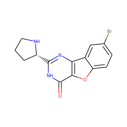 O=c1[nH]c([C@@H]2CCCN2)nc2c1oc1ccc(Br)cc12 ZINC000084669826