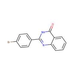 O=c1[nH]c(-c2ccc(Br)cc2)nc2ccccc12 ZINC000000289772