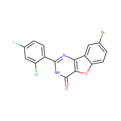 O=c1[nH]c(-c2ccc(F)cc2Cl)nc2c1oc1ccc(Br)cc12 ZINC000084713223