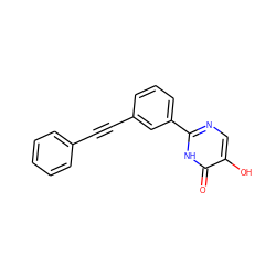 O=c1[nH]c(-c2cccc(C#Cc3ccccc3)c2)ncc1O ZINC000118889170