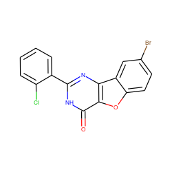 O=c1[nH]c(-c2ccccc2Cl)nc2c1oc1ccc(Br)cc12 ZINC000084714635