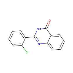 O=c1[nH]c(-c2ccccc2Cl)nc2ccccc12 ZINC000009968874