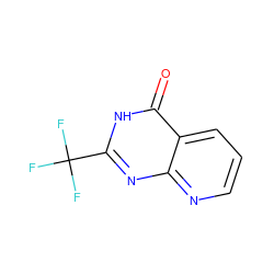 O=c1[nH]c(C(F)(F)F)nc2ncccc12 ZINC000058650196