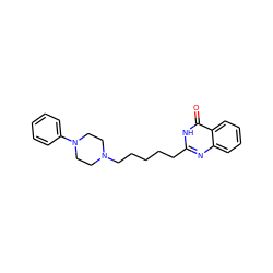 O=c1[nH]c(CCCCCN2CCN(c3ccccc3)CC2)nc2ccccc12 ZINC000299871762