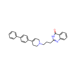 O=c1[nH]c(CCCN2CC=C(c3ccc(-c4ccccc4)cc3)CC2)nc2ccccc12 ZINC000013581607