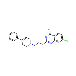 O=c1[nH]c(CCCN2CC=C(c3ccccc3)CC2)nc2cc(Cl)ccc12 ZINC000013581547