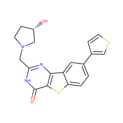 O=c1[nH]c(CN2CC[C@H](O)C2)nc2c1sc1ccc(-c3ccsc3)cc12 ZINC000045287395