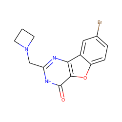 O=c1[nH]c(CN2CCC2)nc2c1oc1ccc(Br)cc12 ZINC000084670035