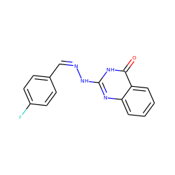 O=c1[nH]c(N/N=C\c2ccc(F)cc2)nc2ccccc12 ZINC000033788923