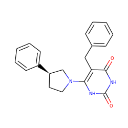 O=c1[nH]c(N2CC[C@@H](c3ccccc3)C2)c(Cc2ccccc2)c(=O)[nH]1 ZINC000028708053