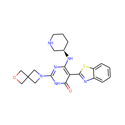 O=c1[nH]c(N2CC3(COC3)C2)nc(N[C@@H]2CCCNC2)c1-c1nc2ccccc2s1 ZINC001772571448