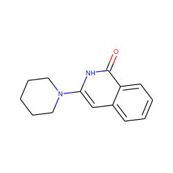 O=c1[nH]c(N2CCCCC2)cc2ccccc12 ZINC000002481211