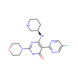 O=c1[nH]c(N2CCOCC2)nc(N[C@@H]2CCCNC2)c1-c1ncc(F)cn1 ZINC001772644560