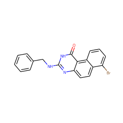 O=c1[nH]c(NCc2ccccc2)nc2ccc3c(Br)cccc3c12 ZINC000013832482